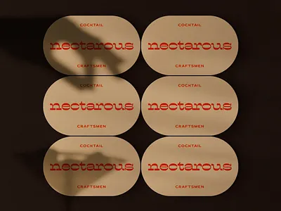 Nectarous Business Cards bar branding business cards cocktail logo mixology print serif wordmark