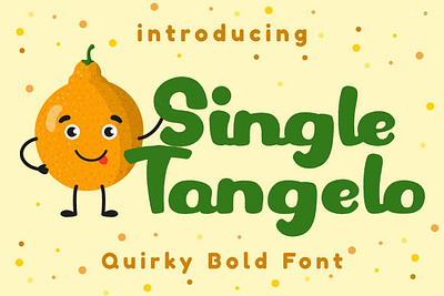 Single Tangelo – Quirky Script Bold Font. best font birthday font bold font branding font cartoon font child font comic font creative font cute font decorative font display font fancy font fun font handwritting font happy font kids font ligature font playful font quirky font typeface font