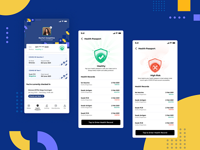 Fitco Health Passport app covid19 design health passport ui ui design ux