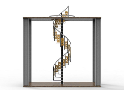 Fabricable spiral staircase 3d model 3d modeling 3dmodel cnc lasercutting metal sheetmetal solidworks staircase