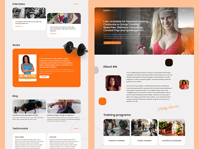 Landing page for fitness trainer corporate design product design ui uiux webdesgn