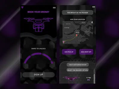 Drone Delivery App app design graphic design icon ui vector