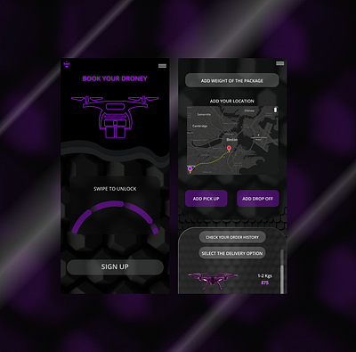 Drone Delivery App app design graphic design icon ui vector