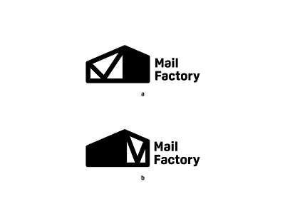 Mail Factory Logo Design Concept app logo icon brand identity branding design digital startup email inbox factory industry mail logo design mailbox mailer app marketing message modern logo postbox service simple logomark startups business storage technology company warehouse