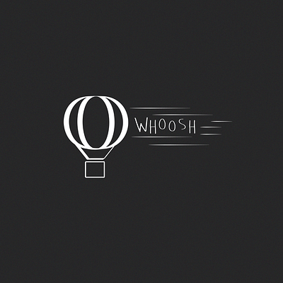 Hot Air Balloon Logo : Whoosh branding dailylogochallenge design graphic design illustration logo logodesign