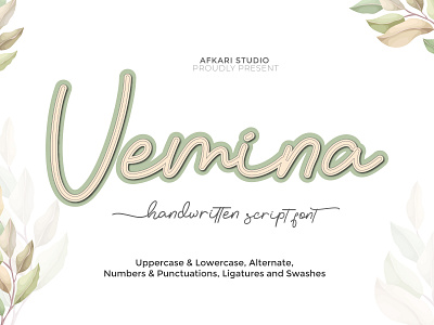 Vemina Handwritten Monoline Script Font branding design font font script graphic design handriwting font hanwritten illustration logo vector