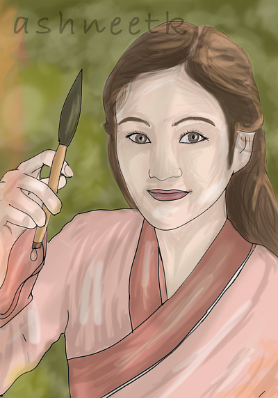 Go Ara as Ah Ro in Hwarang art design graphic design illustration