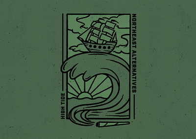 Swag Concepts - Northeast Alternatives art cannabis digital art illustration illustrator merch nautical procreate ship weed