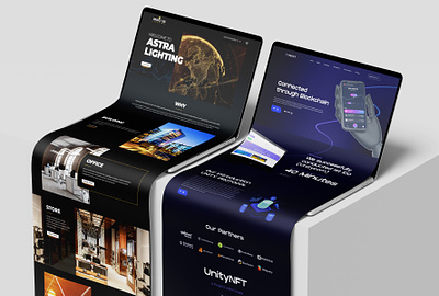 Astra and Unity branding logo ui ui design web design website website design