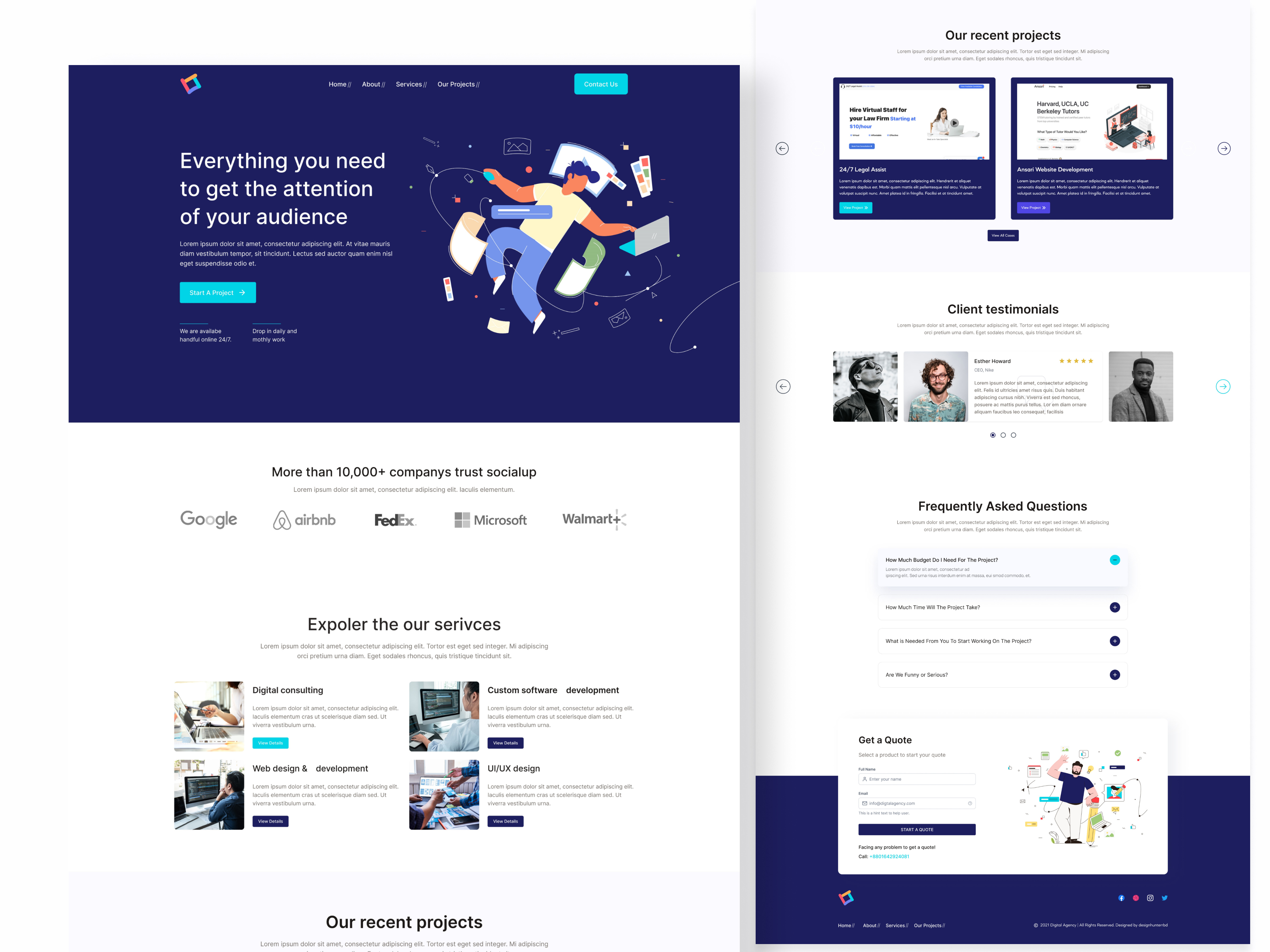 Digital Agency Services by Shakil Khan on Dribbble