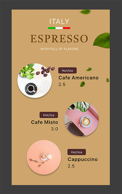 #DailyUI :: 043 Food/Drink Menu dailyui 043 fooddrink menu