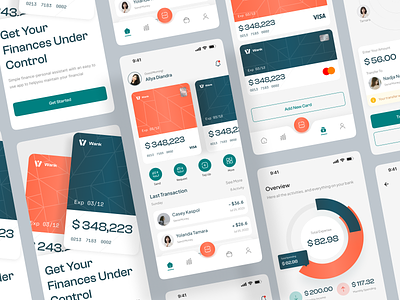 Fins - Finance Mobile App app app design bank bank app banking card finance finance app financial fintech mobile mobile design product savings transasction transfer ui user interface wallet wallet app