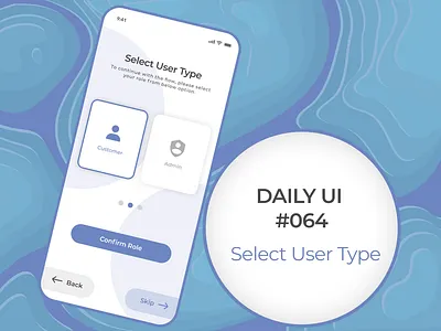 Day #064 : Select User Type 100daysofui branding dailyui design figma graphic design icon illustration logo typography ui ux