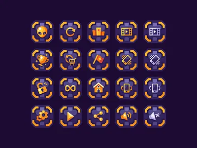 Bounce in Space 3 - buttons button game icon illustration ui vector