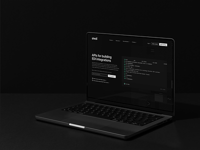 Case Study — Stedi black branding design portfolio site ui webdesign