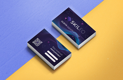 Business card design for Skileo business card design designer graphic design kiev lviv ui ukraine ux web designer