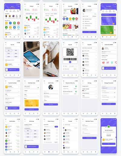 Wallet Financial Mobile App app design design mobile app design ui ux design ui design ui ux uiux design ux design