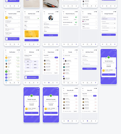 Wallet Financial Mobile App1 app design design mobile app design ui ux design ui design ui ux uiux design ux design