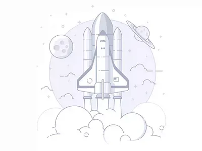 Empty States 2 development empty page empty state icon illustration product rocket saas shuttle