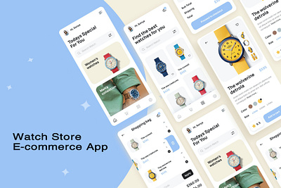 Watch Store E-commerce App UI app design design mobile app design ui ux design ui design ui ux uiux design ux design