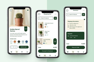 Plant Shop E-Commerce Mobile App app design design mobile app design ui ux design ui design ui ux uiux design ux design