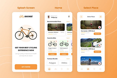 Bike Shop & Rental Mobile App UI app design design mobile app design ui ux design ui design ui ux uiux design ux design