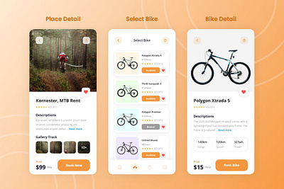 Bike Shop & Rental Mobile App UI app design design mobile app design ui ux design ui design ui ux uiux design ux design