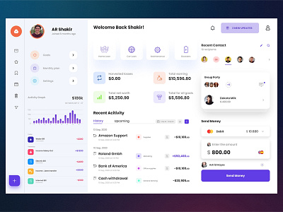 Banking Dashboard app design ui ux