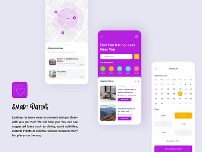 Smart dating app app design date app dating design moile app ui ux