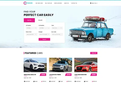 Car-Finder - Web UI Design branding design graphic design landing page logo typography ui ux web