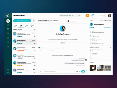 Messaging Dashboard design ui