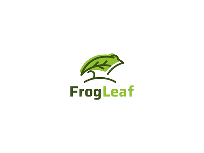 Frog Leaf Logo Combination animal brand branding combination design frog graphic graphic design illustration logo ui ux vector