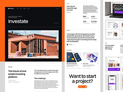 Topnotch - Work and Case Study page agency case study page clean company concept corporate digital agency landing page portfolio web design website work page