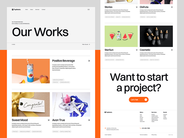 Topnotch - Work and Case Study page by Kukuh Andik for Sebo on Dribbble