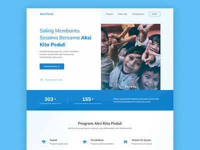 Charity Web Design charity clean concept design figma homepage landing page layout minimal ui ui design web design website whitespaces