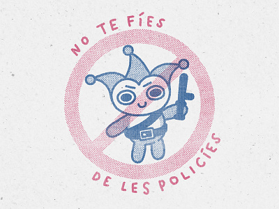 Don't trust cops acab cute design flat graphic illustration illustrator kawaii punk