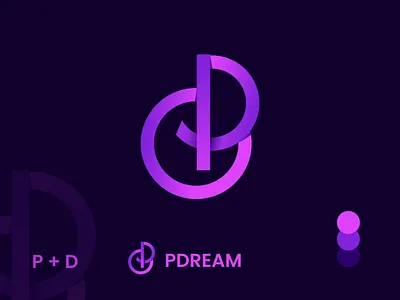 PDREAM | Modern Typography Logo Design branding branding design business logo creative d design graphic design illustration lettering logo logo logo design logo maker minimal logo minimalist logo modern p typography logo ui unique wording logo