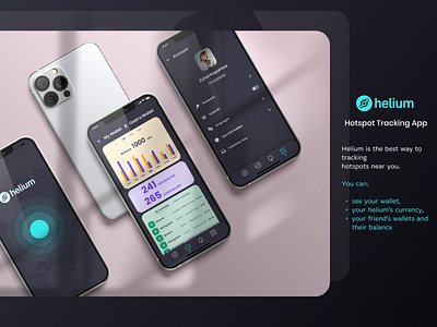 Helium App app design bitcoin branding creative crypto app crypto currency helium hotspot network style guide uidesign uiux