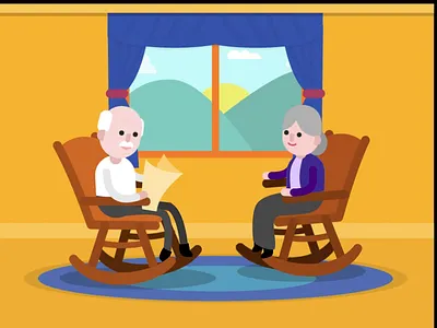 International Day Of Older Persons animation happy international illustration vector