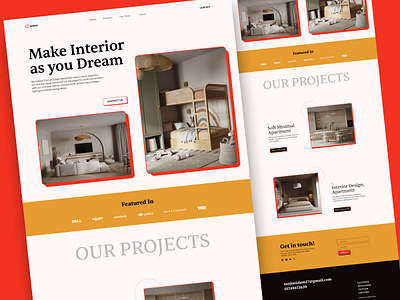 Intero- Interior Website Design agency agent branding company interior website logo product design saas studio typography ui ui design webdesign website design