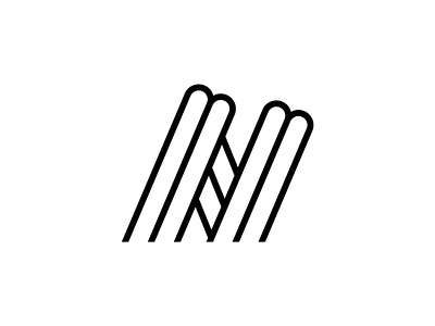 N custom monogram custom type design logo mark monogram monoline n symbol type typography