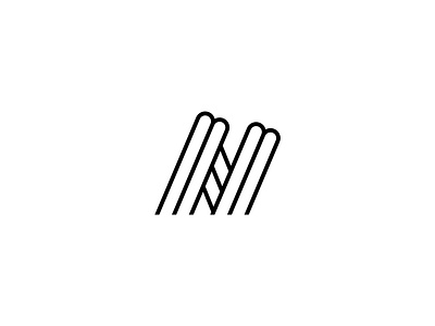 N custom monogram custom type design logo mark monogram monoline n symbol type typography