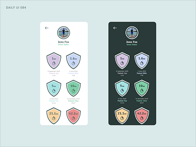 Daily UI 084 - Badge badge badges daily ui daily ui 084 daily ui 84 dailyui running