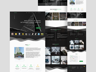 Landing Page Company Profile company profile design frosted landingpage ui ux website