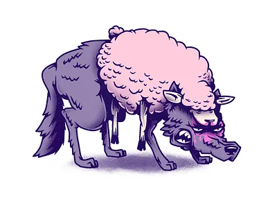 Disguise animals characters illustration sheep wild wolf