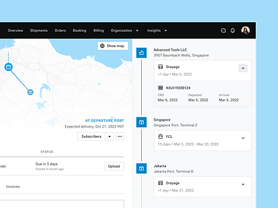 Freight tracking [Enterport UI Kit] by Sasha G. on Dribbble