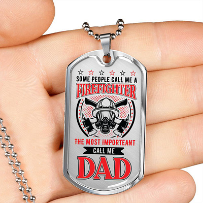 Firefighter Dad Dog Tag Necklace Design. dad dog tag dad gift design designer dog tag dog tag design etsy father gift firefighter dad firefighter dog tag firefighter necklace graphic design illustration jewelry jewelrydesign logo necklace shineon shineon necklace shinone necklace design