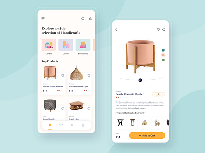 Handicraft E-commerce App app app design art craft design ecommerce ecommerce app handicraft mobile shop ui ux