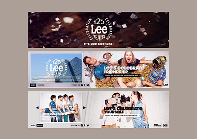 Lee 125th Anniversary Yahoo! Ads graphic design interactive design