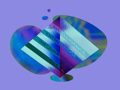Data Pyramid Illustration adobe illustrator adobe photoshop ai artificial intelligence data geometry graphic design information pyramid texture triangle